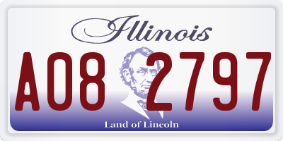 IL license plate A082797