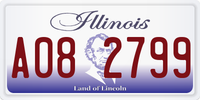 IL license plate A082799