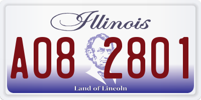 IL license plate A082801