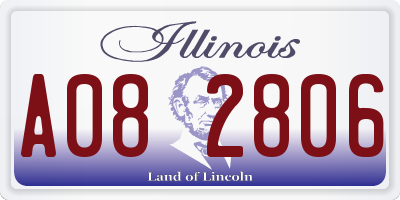 IL license plate A082806