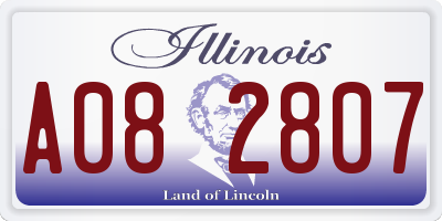 IL license plate A082807