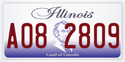 IL license plate A082809