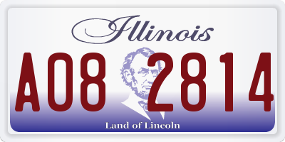 IL license plate A082814