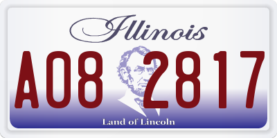 IL license plate A082817