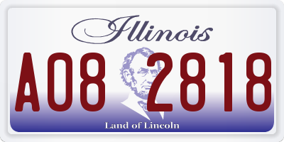 IL license plate A082818