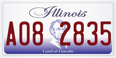 IL license plate A082835