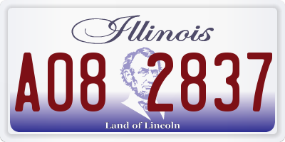IL license plate A082837