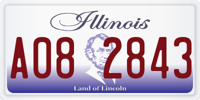IL license plate A082843