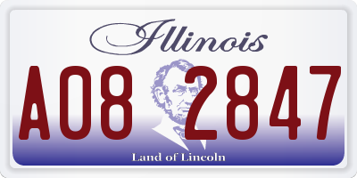IL license plate A082847