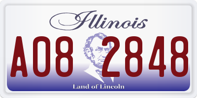 IL license plate A082848