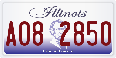 IL license plate A082850