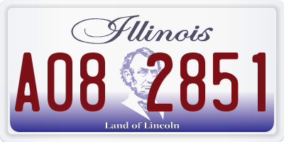 IL license plate A082851