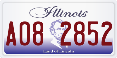 IL license plate A082852