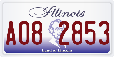 IL license plate A082853