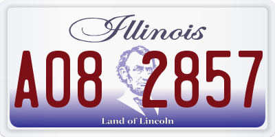IL license plate A082857