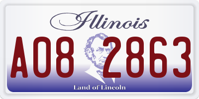 IL license plate A082863