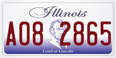 IL license plate A082865