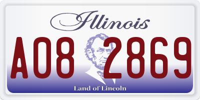 IL license plate A082869
