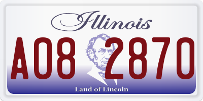 IL license plate A082870