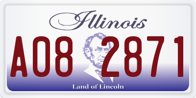IL license plate A082871