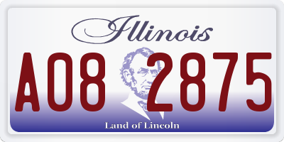 IL license plate A082875