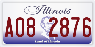 IL license plate A082876