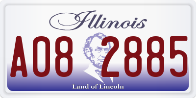 IL license plate A082885