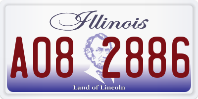 IL license plate A082886