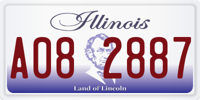 IL license plate A082887