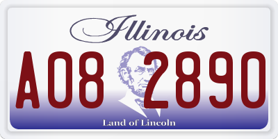 IL license plate A082890