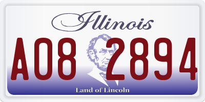 IL license plate A082894