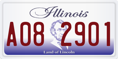 IL license plate A082901