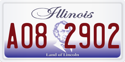 IL license plate A082902