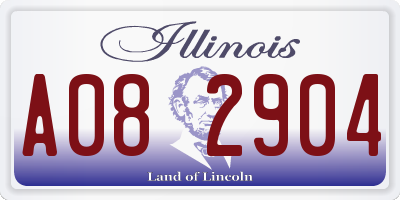 IL license plate A082904