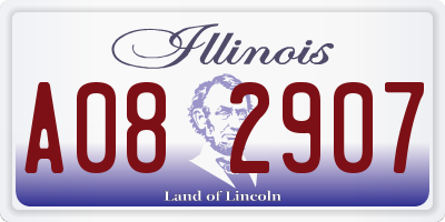 IL license plate A082907