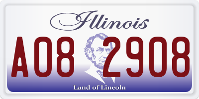 IL license plate A082908