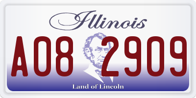 IL license plate A082909