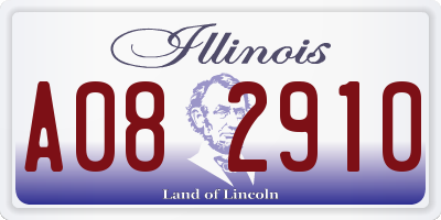 IL license plate A082910