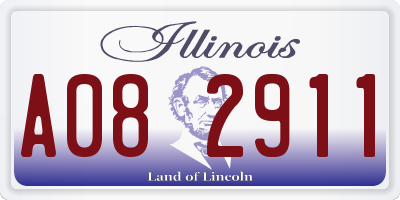 IL license plate A082911