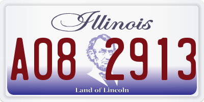 IL license plate A082913