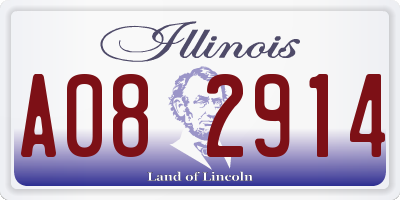 IL license plate A082914