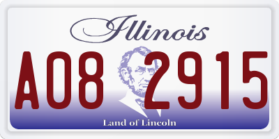 IL license plate A082915