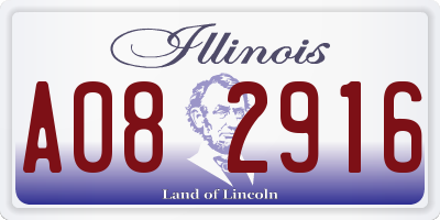 IL license plate A082916