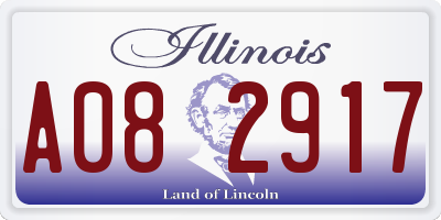 IL license plate A082917