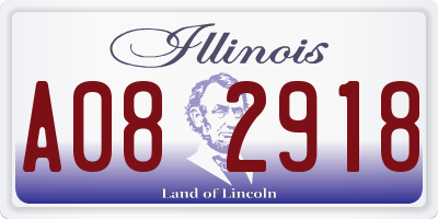IL license plate A082918