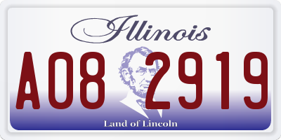 IL license plate A082919