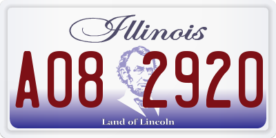 IL license plate A082920