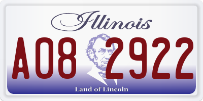 IL license plate A082922
