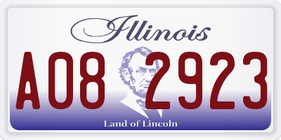 IL license plate A082923