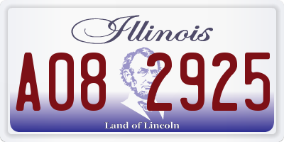 IL license plate A082925